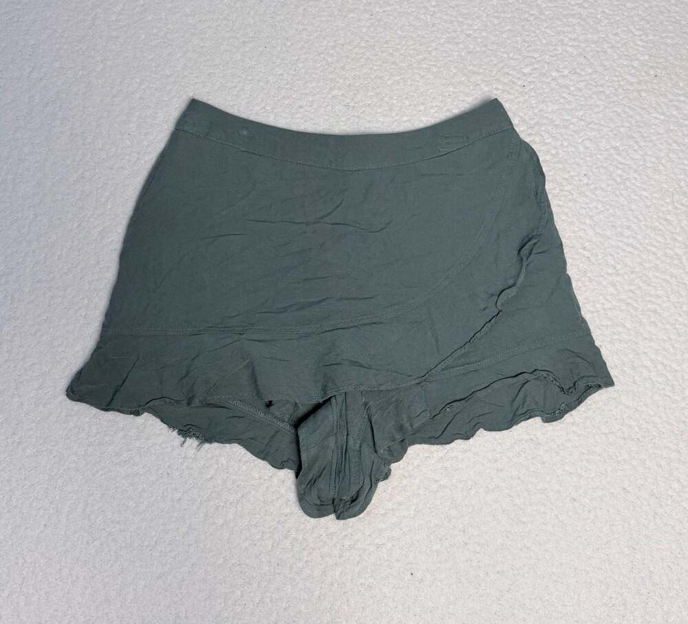 Altar'd State Sage Green Ruffle Hem Wrap Skort Size S